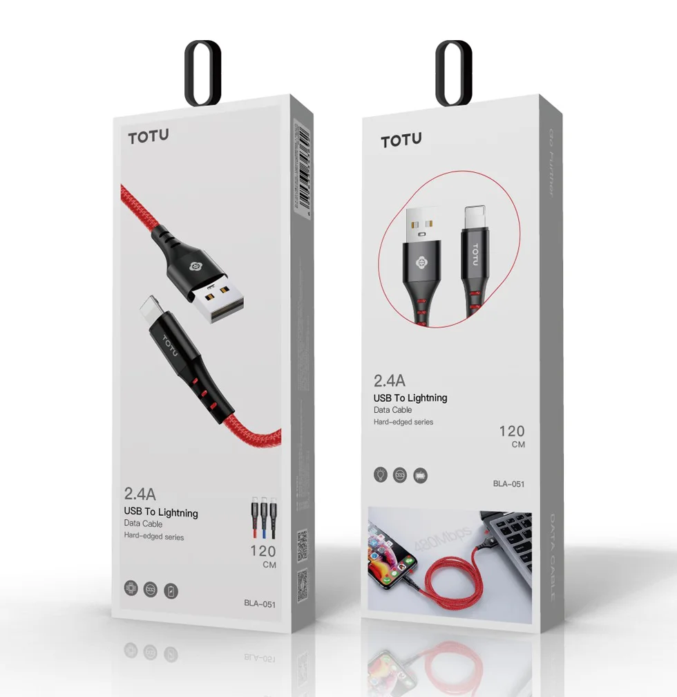 TOTU 2.4A usb Кабель зарядного устройства для iPhone xs max xr x 8 7 6s plus 5 ipad usb кабель Быстрая зарядка данных для apple lightning кабель 5 м