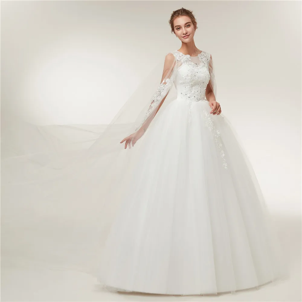 Fansmile настоящая фотография дешевые винтажные кружевные бальные Свадебные платья Vestido de Novia индивидуальные размера плюс свадебные платья FSM-370F