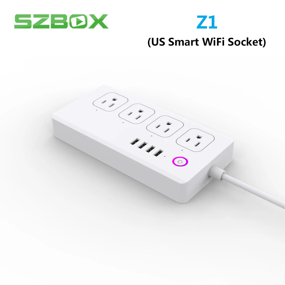 

Z1 Smart WiFi Socket 2.4G Wireless Remote Socket Adaptor Power on and off with phone Works With Alexa