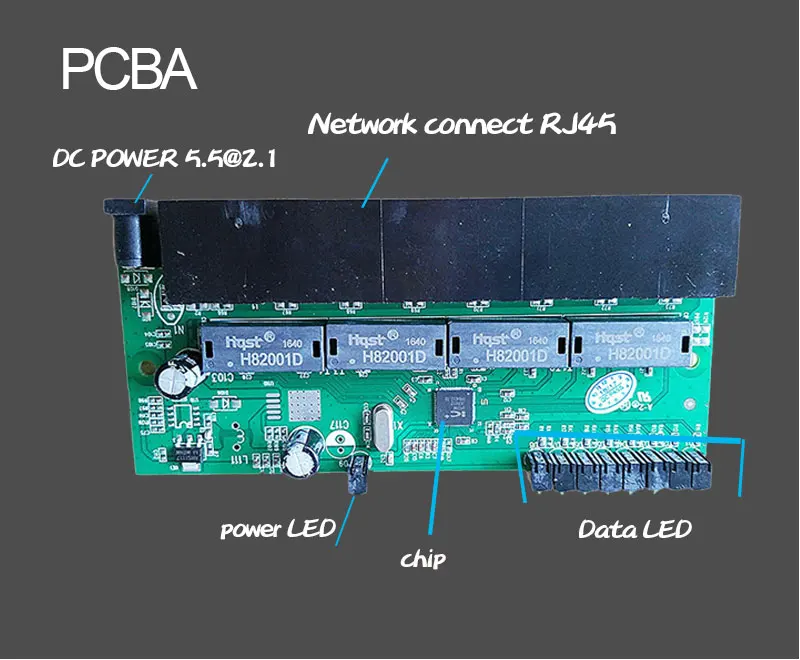 OEM 10/100 Мбит/с RJ45 8 Порты и разъёмы коммутатор для высокоскоростной сети Ethernet Lan Hub США ЕС Plug 5 v адаптер Питание сетевой коммутатор