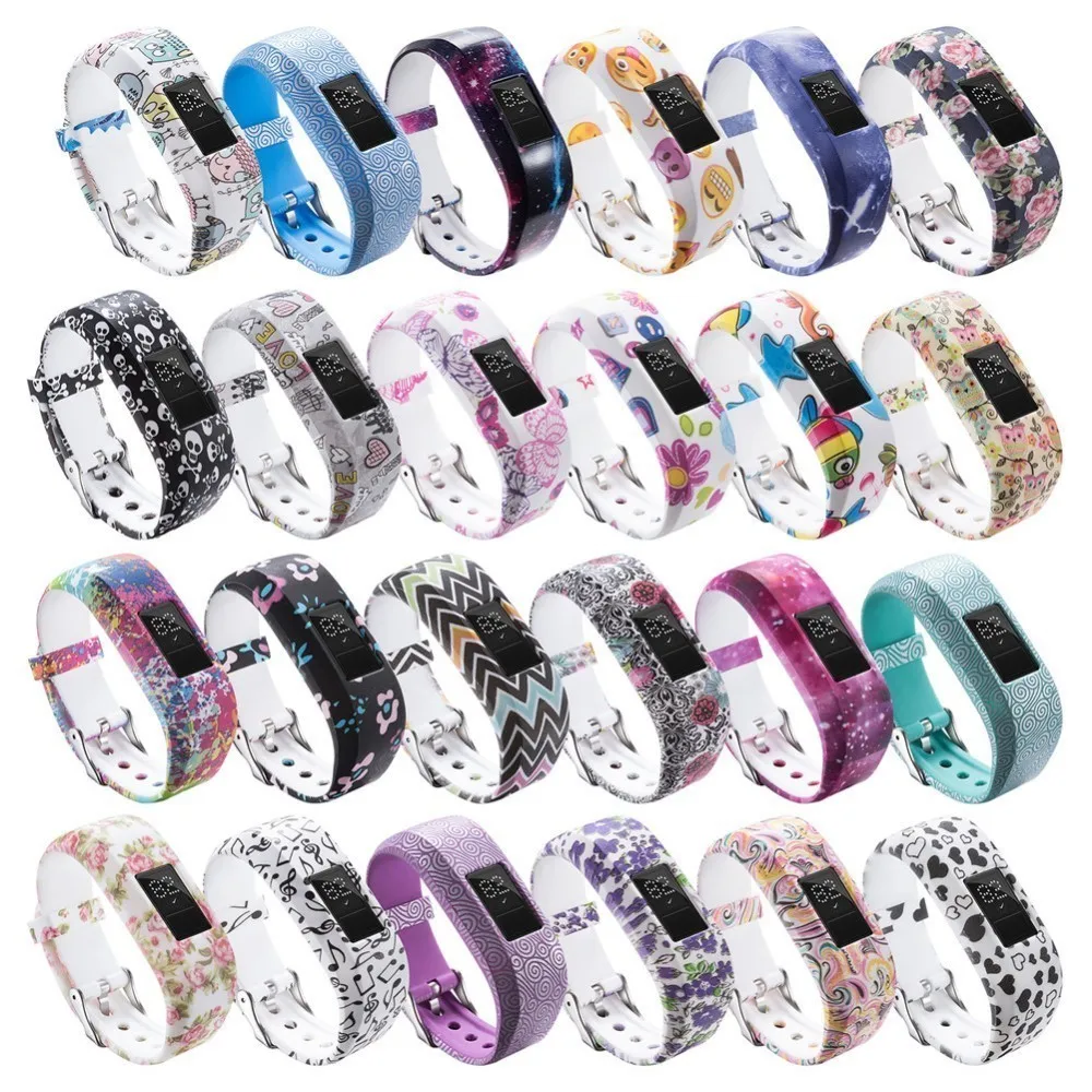 

Ultra-soft Silicone Bracelet Wristband for Garmin Vivofit 3 JR /JR2 Individual Replacement Pattern Adjustable Strap