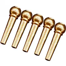6 шт. медный латунный концевой штифт для акустической гитары Струнный мост штифт 5,2 мм Диаметр установки запасные части Аксессуары