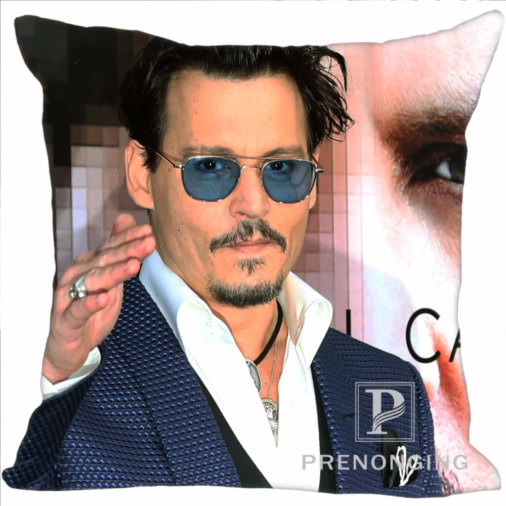 

Custom Decorative Pillowcase Johnny Depp Square Zippered Pillow Cover Best Gift 20X20cm,35X35cm(One Side)180117#123