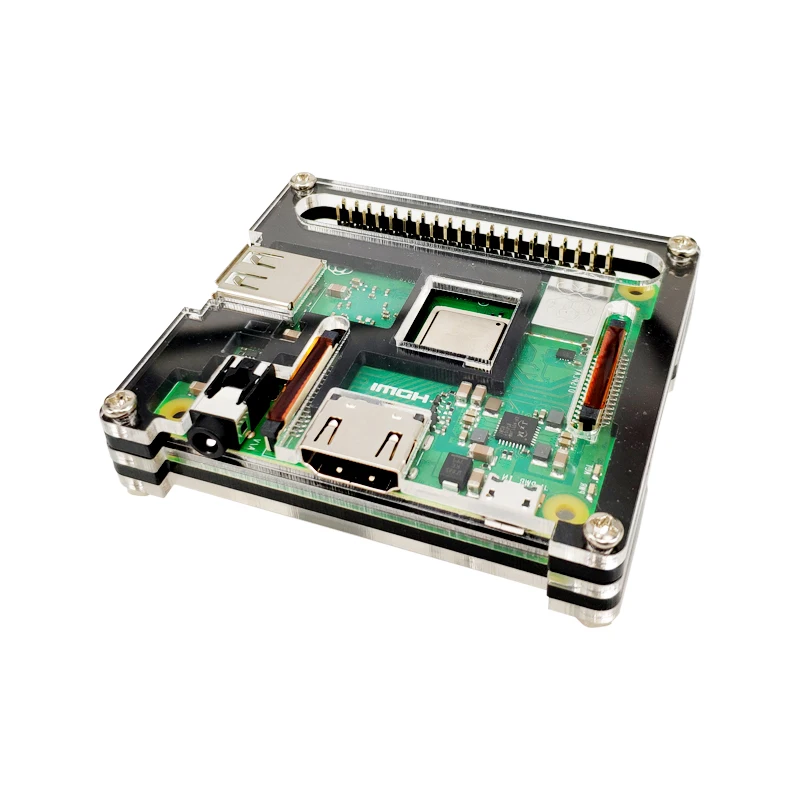 Raspberry Pi 3 Модель A+ акриловый чехол с вентилятором Pi 3A+ оболочка ...