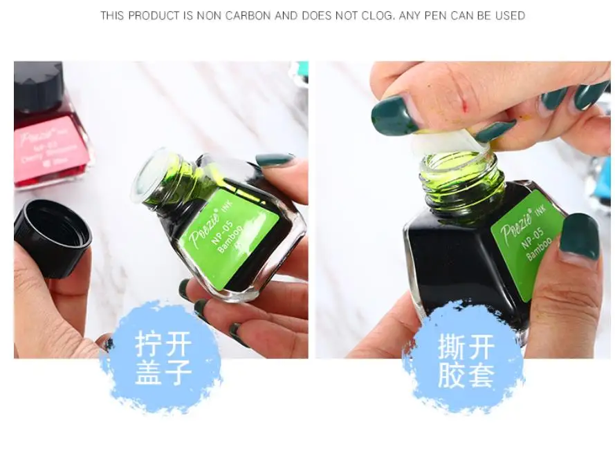 Comprar Botella de tinta de pluma estilográfica de cristal INK 30ml 20 colores para elegir papelería escolar y de oficina envío gratis