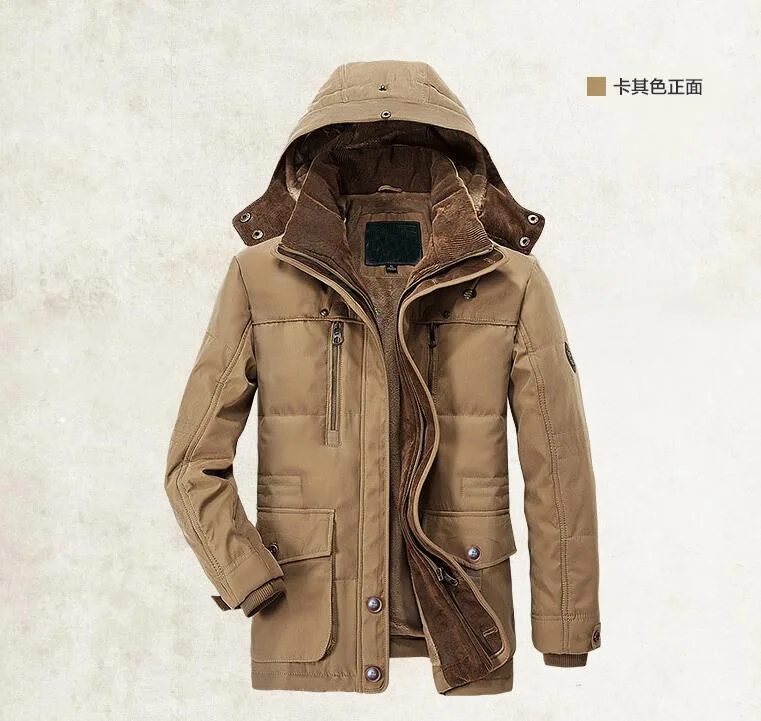 Для мужчин зимняя куртка бренд известный Горячие Толстые Высокое качество пальто с хлопковой подкладкой модные Бизнес Элегантные мульти карман