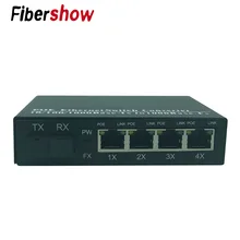POE коммутатор 1 SC 4 RJ45 волоконный разъем для 4 10/100/1000 M ethernet порты 5 портовый медиаконвертер