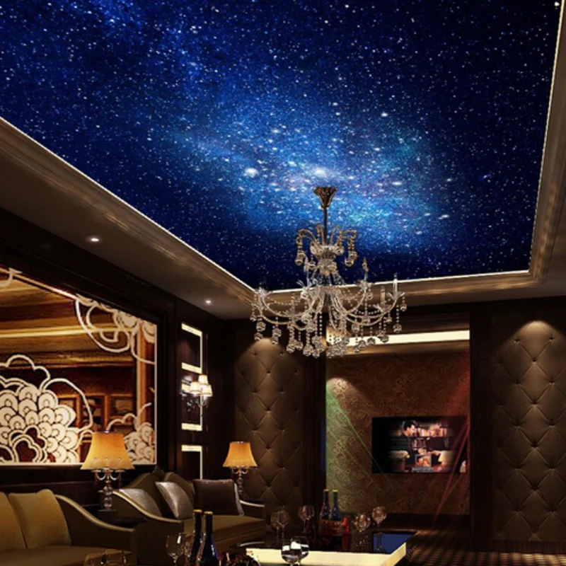 Заказ росписи 3D звезда туманности ночного неба Роспись стен потолок оспы обои Спальня диван ТВ Задний план Galaxy фото обои