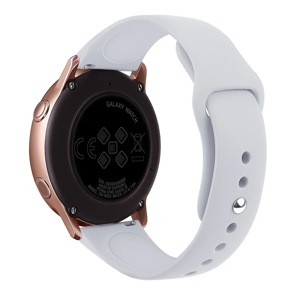 Силиконовые ремешки для часов Samsung Galaxy Active Watch 42 46 мм Gear S2 S3 20 22 спортивные