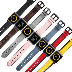 Модный силиконовый кожаный ремешок для Apple watch series 4/3/2/1 42mm38/44/40 для мужчин и женщин ремешок для часов с пряжкой для iwatch band