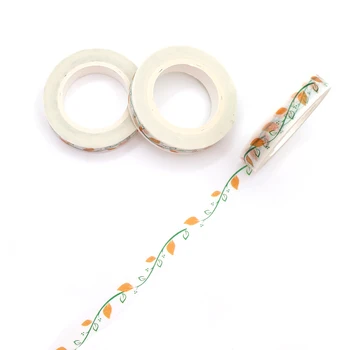 

10m*8mm Creative Twig And Leaves Washi Masking Tape Office Supply Tapes Japanese Washi Tape DIY Scrapbooking Sticker