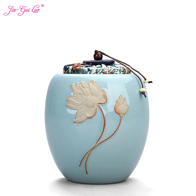 

Jia-gui luo tea box Chinese ceramic dried fruit coffee beans sealed cans collection food storage tank