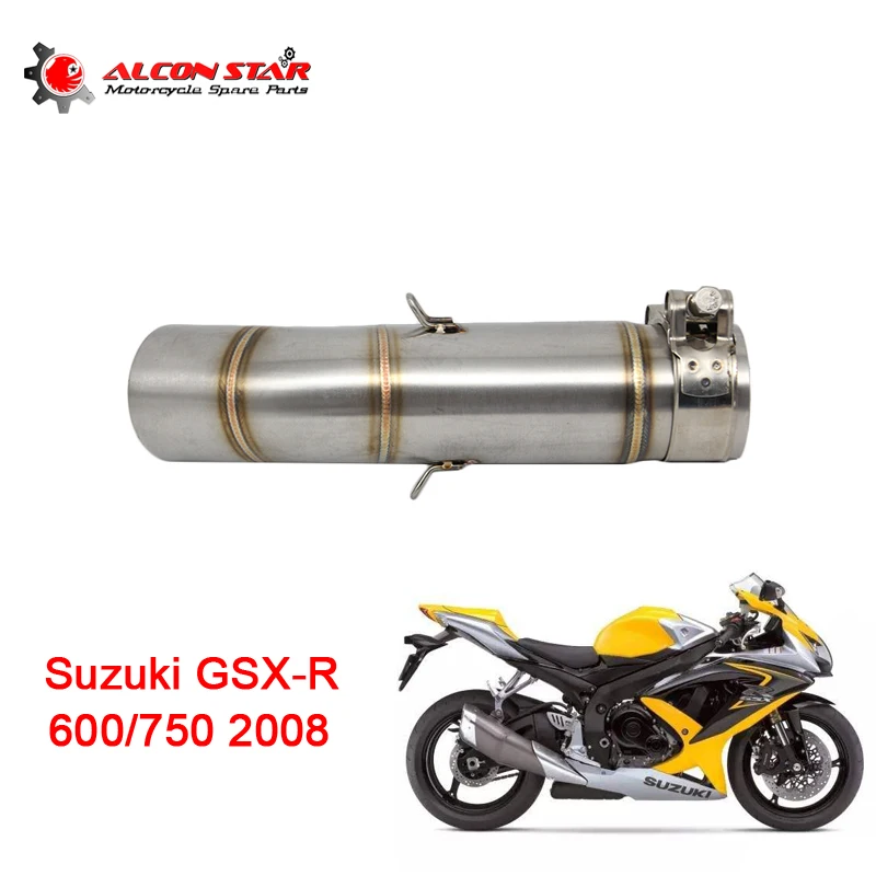 Alconstar GSXR600/750 мотоцикл мотокросса глушитель средней трубы с зажимом для SUZUKI K8 2008