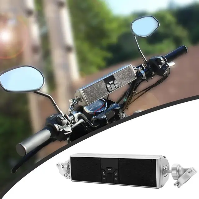 Waterproof Motorcycle Bluetooth Audio Sound System LED Display APP Control MP3/TF/USB FM Radio Stereo Speakers