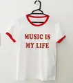 -Music-is-my-life-Red-Letter-Casual-T-Sh