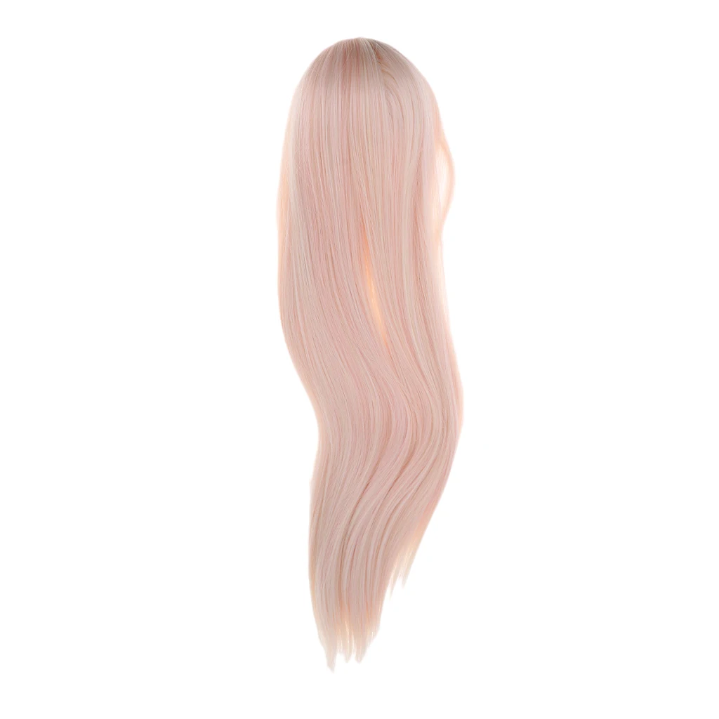 1/3 Ball Joint Doll 9-10inch BJD Full Wig Pink-white Hair for DZ Volks Doll Hairpiece Supplies Accessory