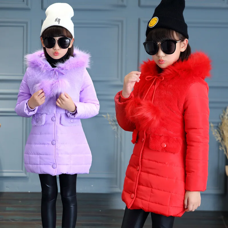 

Girls Cotton Clothing 2018 Winter Clothing Thickened In The Long 12 Coats 13 Children Cotton Jacket 14 Cotton Clothes 13 Years