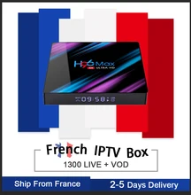 H96MAX RK3318 Android 9.0 Smart Tv Box&pro neo iptv subscription Europe France Beigium Arabic bein sport Android tv box iptv tv