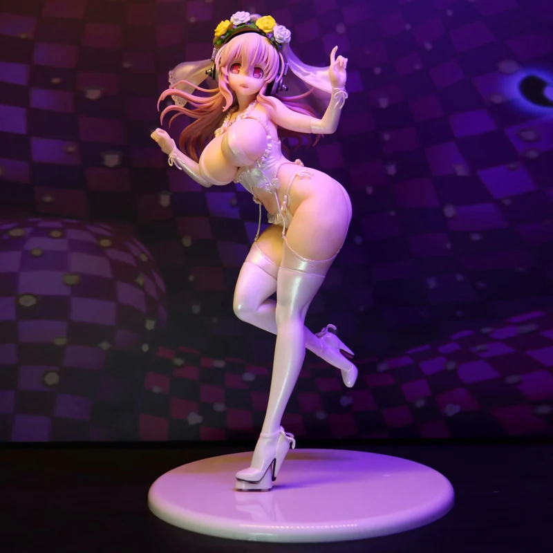 

10" Anime Super Sonico 10th Anniversary Wedding Bikini Boxed 24cm Sexy Girl PVC Action Figure Collection Model Doll Toys Gift