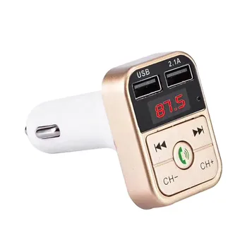 

Bluetooth Fm Transmitter Mp3 Car Kit Handsfree Wireless LED Dual USB Charger Support TF card Car Interior