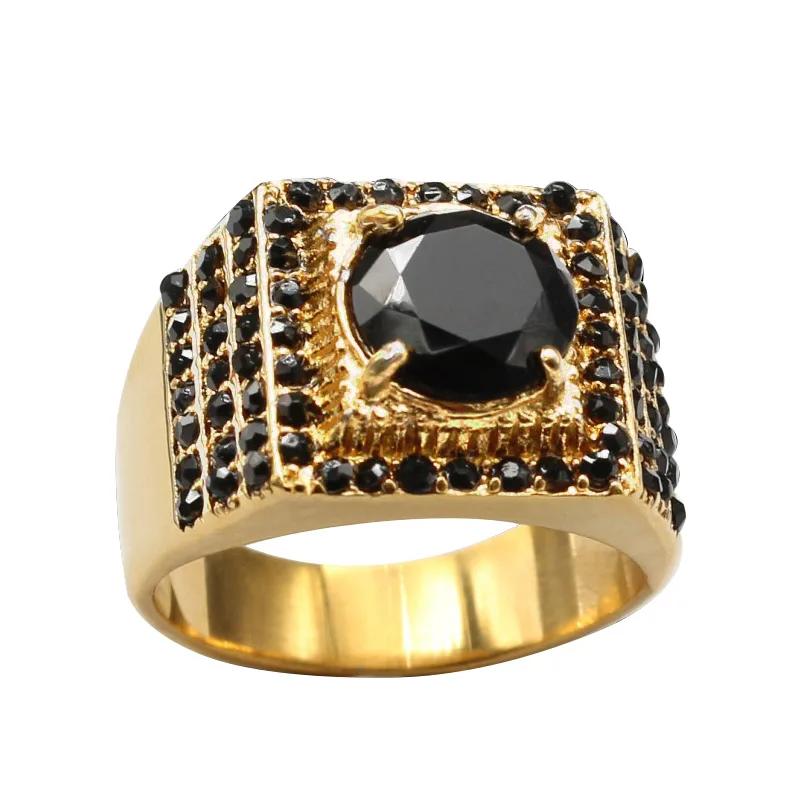 

KLDY Titanium Ring for Man white/black/red Stone Finger gold Ring 316L Stainless Steel Fashion Wedding Jewelry dropshipping 2019