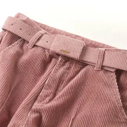 Новая мода дамы большой размер вельвет корейской версии свободные Ретро Харлан брюки досуг сплошной цвет карандаш брюки