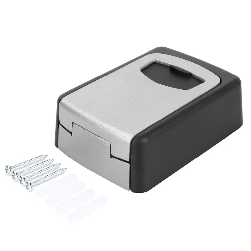 Key Storage Box Digit Wall Mount Combination Lock Four Password Keys Safe Box Aluminum Alloy Material Security Organizer Boxes