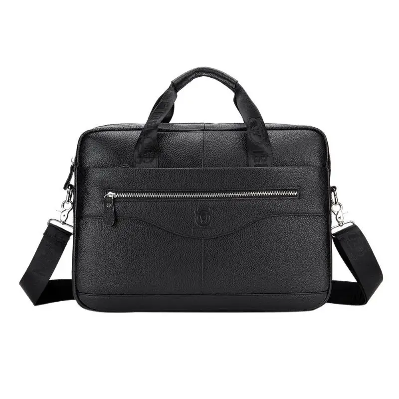BULLCAPTAIN из натуральной кожи, деловой портфель для ноутбука, мужские однотонные сумки через плечо, повседневные сумки через плечо - Цвет: Type F 10