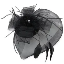 TFGS 10 x (Черное Перо Veil Зажим Для Волос Top Hat Партии Cosplay Горячая