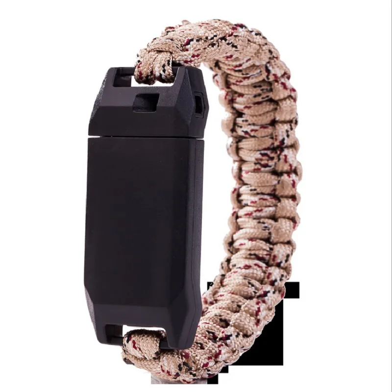 

3 IN 1 Hiking Camping Outdoor Survival Paracord Emergency Survival Bracelet Parachute Cord Rope with Whistle Buckle
