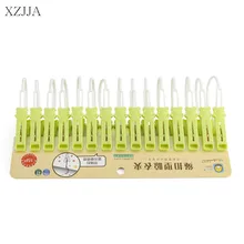 XZJJA 15Pcs lot Plastic Clothes Pegs Bear Laundry Hanging Clothes Pins Clips Household Clothespins Socks Underwear
