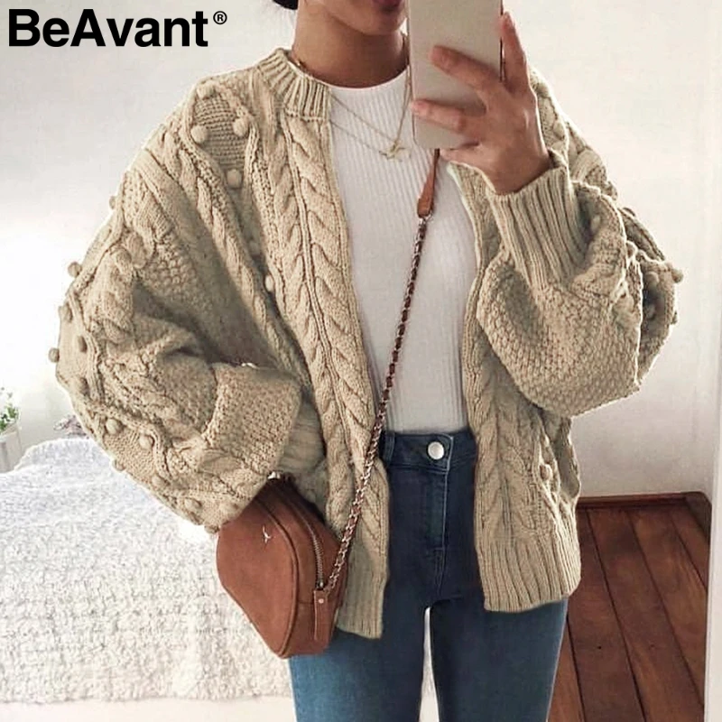 BeAvant твист вязаный женский кардиган повседневная женская кофта мода осень
