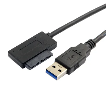 

Jimier USB 3.0 to 7+6 13Pin Slimline SATA Cable for Laptop CD DVD Rom Optical Drive