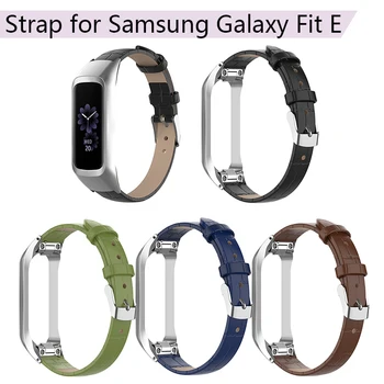 

Watchband Replacement Bamboo Leather Wrist Strap Band for Samsung Galaxy Fit E Smart Watch Band Wristband Bracelet Accessories