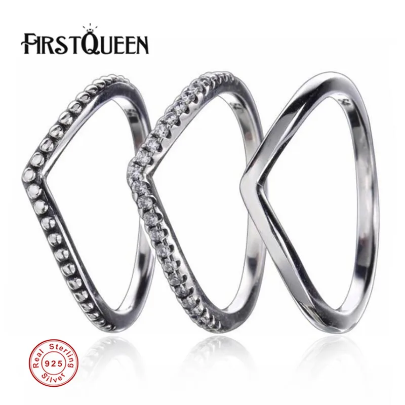 Firstqueen 100% натуральная Серебряный мерцающий Желание Кольцо anillos де Плата 925 Joias Рождественский подарок Стиль ювелирные изделия