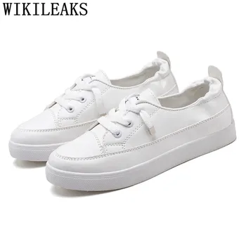 

White Shoes Woman 2020 Leather Sneakers Women Casual Shoes Women Chaussures Femme Zapatillas Mujer Deportiva Basquettes Femmes
