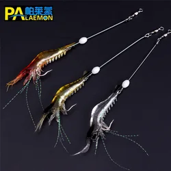 Soft Fishing Lures Luminous Artificial Shrimp Lure Long Wire Barrel Swivel Lure