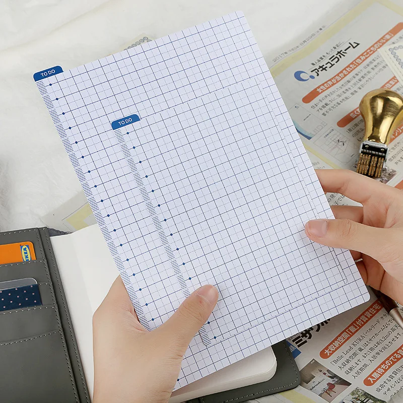 

Simple New Writing Tablet Wordpad PP Binder, A5 A6 Notebook Planner Ruler, Creative Stationery