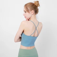 Быстросохнущая мягкий слинг спортивная йога бюстгальтеры женские бесшовные Красота спиной сексуальный занятия в тренажёрном зале Бег Фитнес Йога Топ Леди спортивный костюм