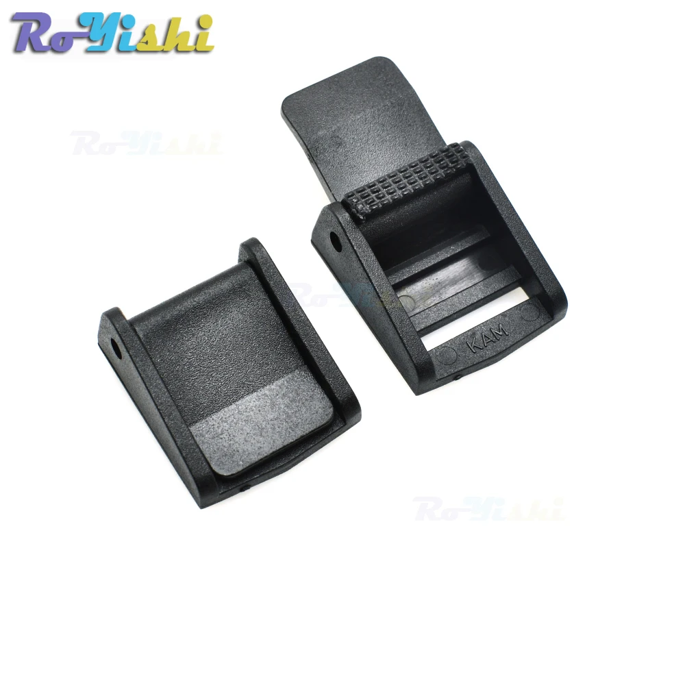 100pcs/pack 3/4" Cam Buckles Plastic Black Toggle Clip Backpack Straps
