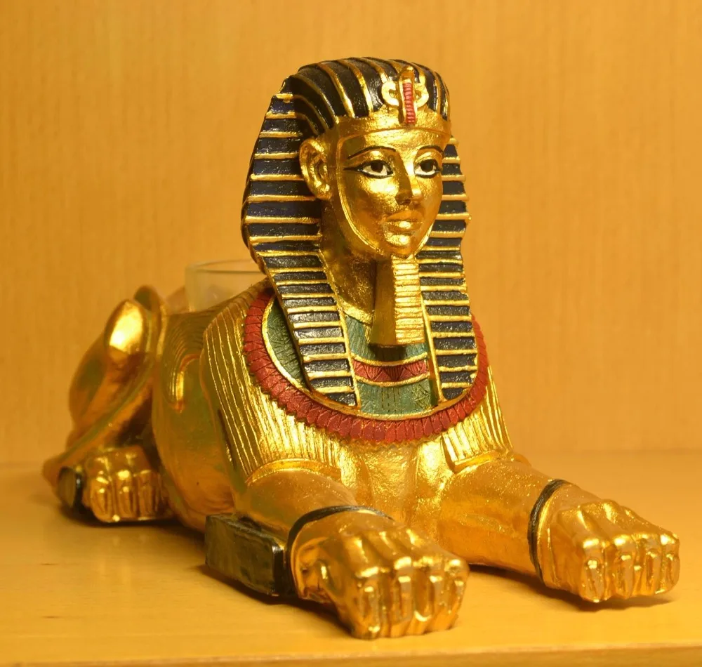 Beste Hars Sphinx Hars Beeldjes 3D Hars Tafel Decor Egypte Souvenirs Egyptische Status Home Decoratie Hars Dier Ambachten