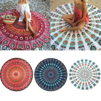 

Mandala Tapestry Round Mat Sandy Beach Throw Rug Blanket Camping Tent Travel Mattress Bohemian Sleeping Pad Tapestry boho decor