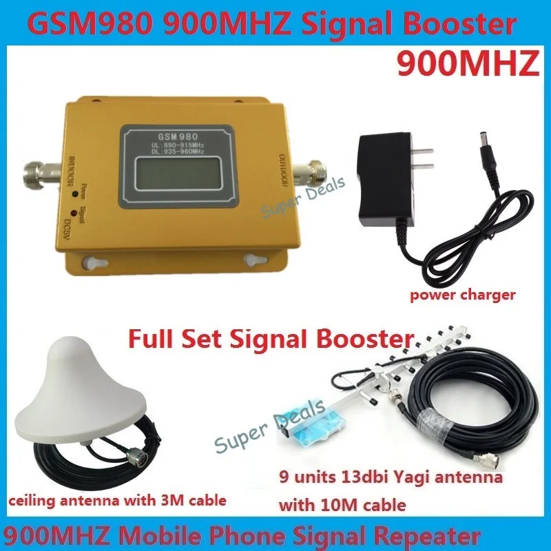 

13dbi yagi+LCD display! mobile phone GSM 980 900mhz signal boosters,cell phone GSM signal repeater gsm signal amplifier Full Set