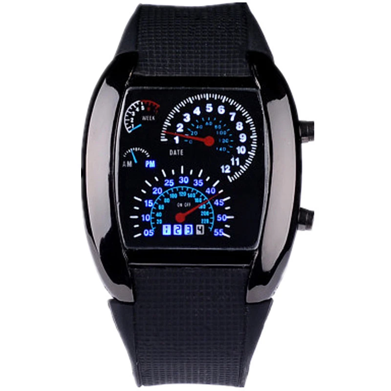 2017-Fashion-Watches-Men-s-rectangle-Male-Sport-RPM-Turbo-Blue-Flash-LED-Dashboard-Pattern-Dial