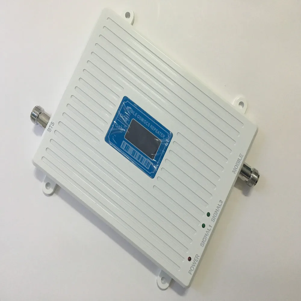 Полный комплект белый 4G DCS 1800MHz 2G GSM 900 Mhz усилитель сигнала мобильного телефона 900 Mhz 1800 МГц, репитер/ретранслятор сигнала усилитель ЖК-дисплей