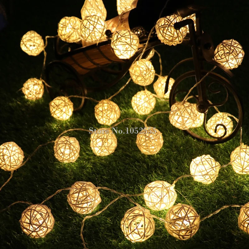 

HOT Fairy 9m 20LED outdoor solar string lamp LED Rattan ball Garland Pandant lights christmas Garden decoration lighting E148