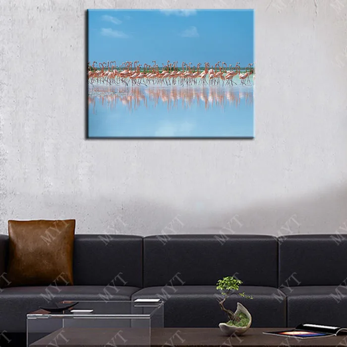 Домашний декор HD печатные современные картины с животными Фламинго группы под