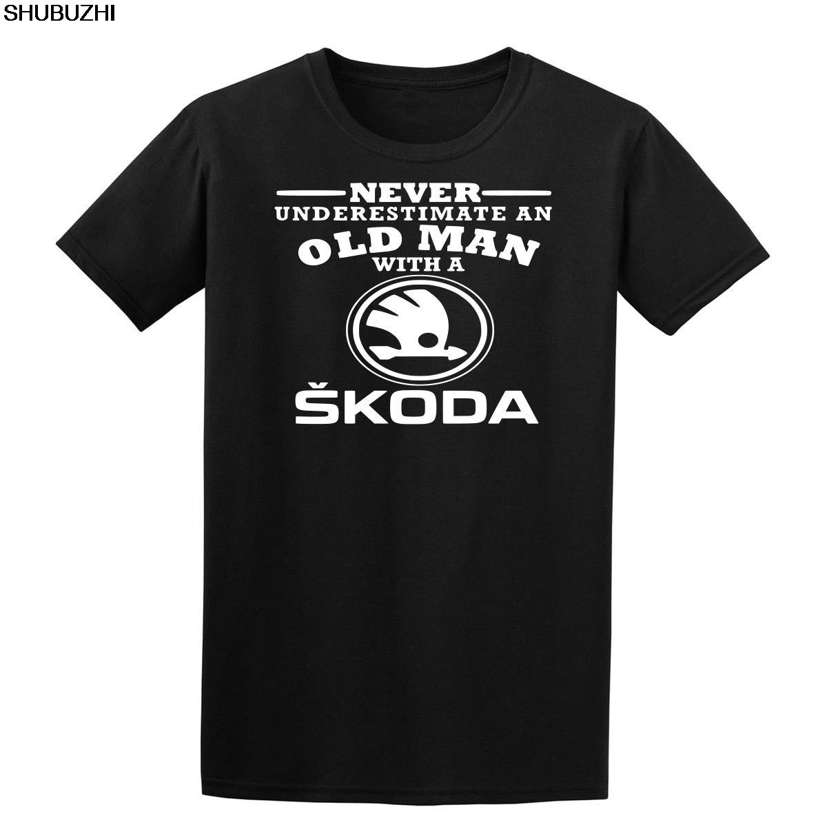 

SKODA Never Underestimate an Old Man Mens T Shirt Birthday Size S - 5XL Black shubuzhi fashion t shirt, cotton tee shirt sbz1258