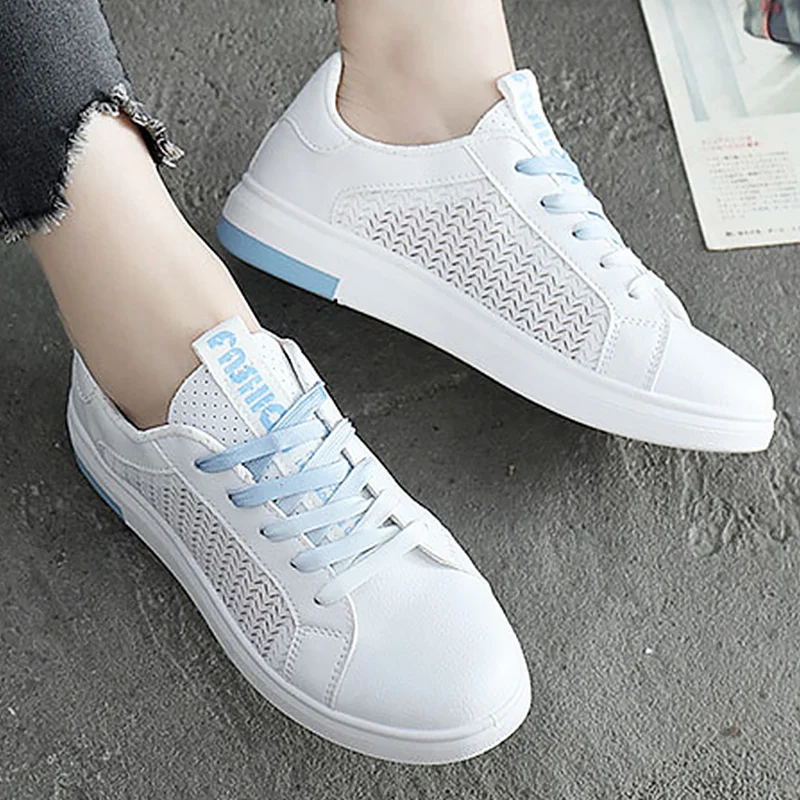 

Canvas shoes women breathable air mesh designer brand sneakers for girls shallow height increasing female sneakers
