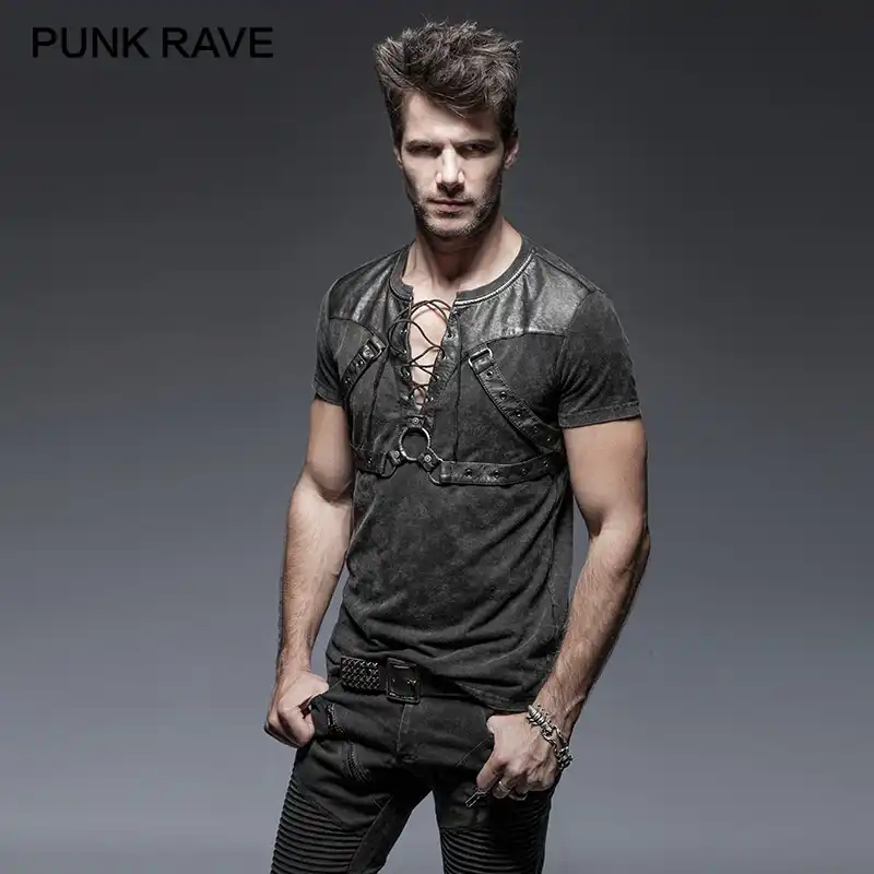 camisetas cuello abierto hombre
